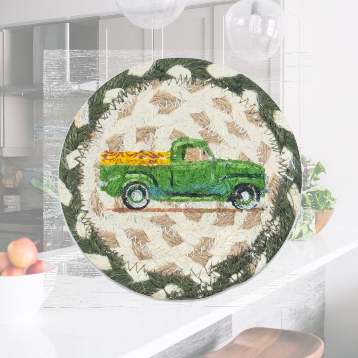 Picture of Capitol Importing 31-IC338VGT 5 x 5 in. IC-338 Vintage Green Truck Printed Coaster