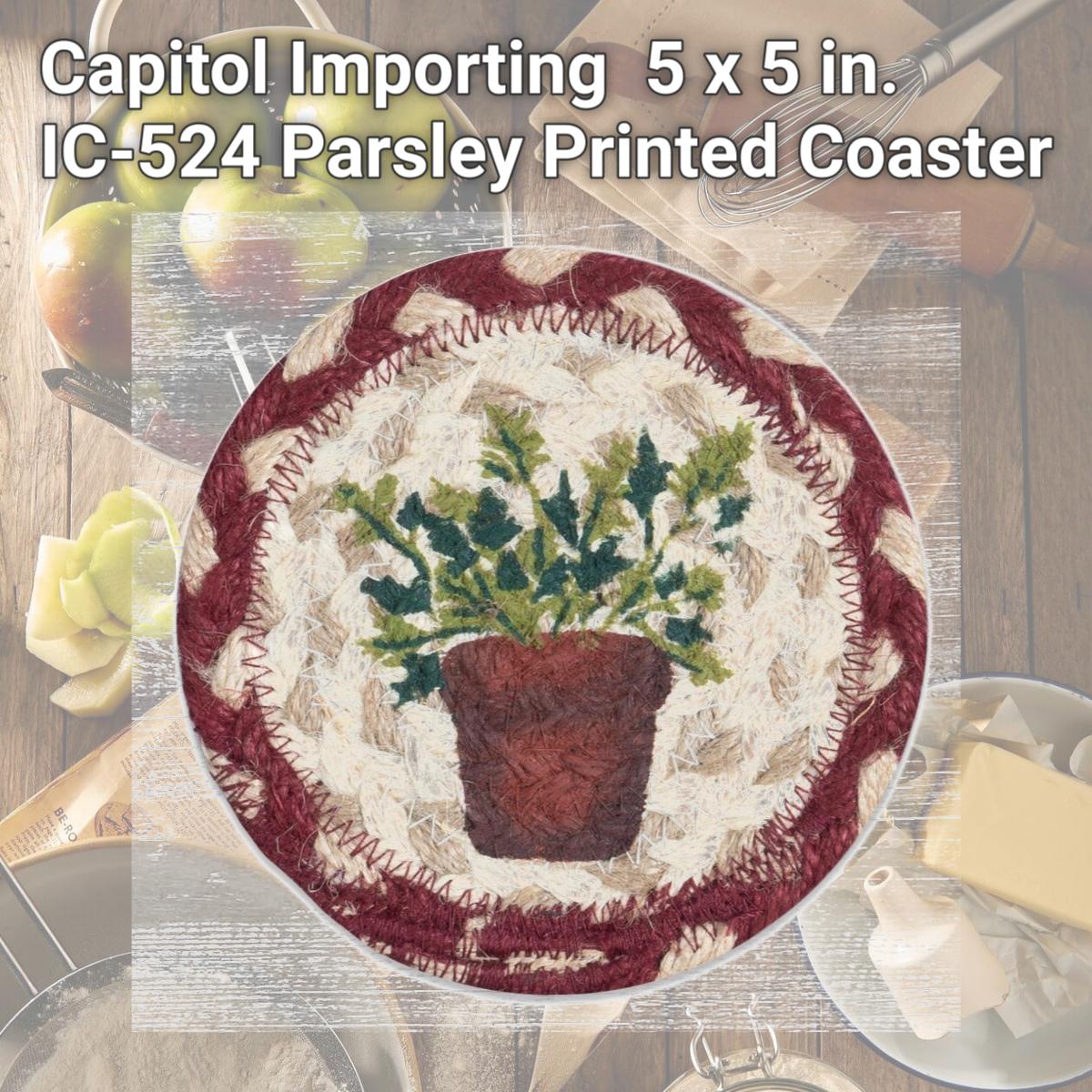 Picture of Capitol Importing 31-IC524P 5 x 5 in. IC-524 Parsley Printed Coaster