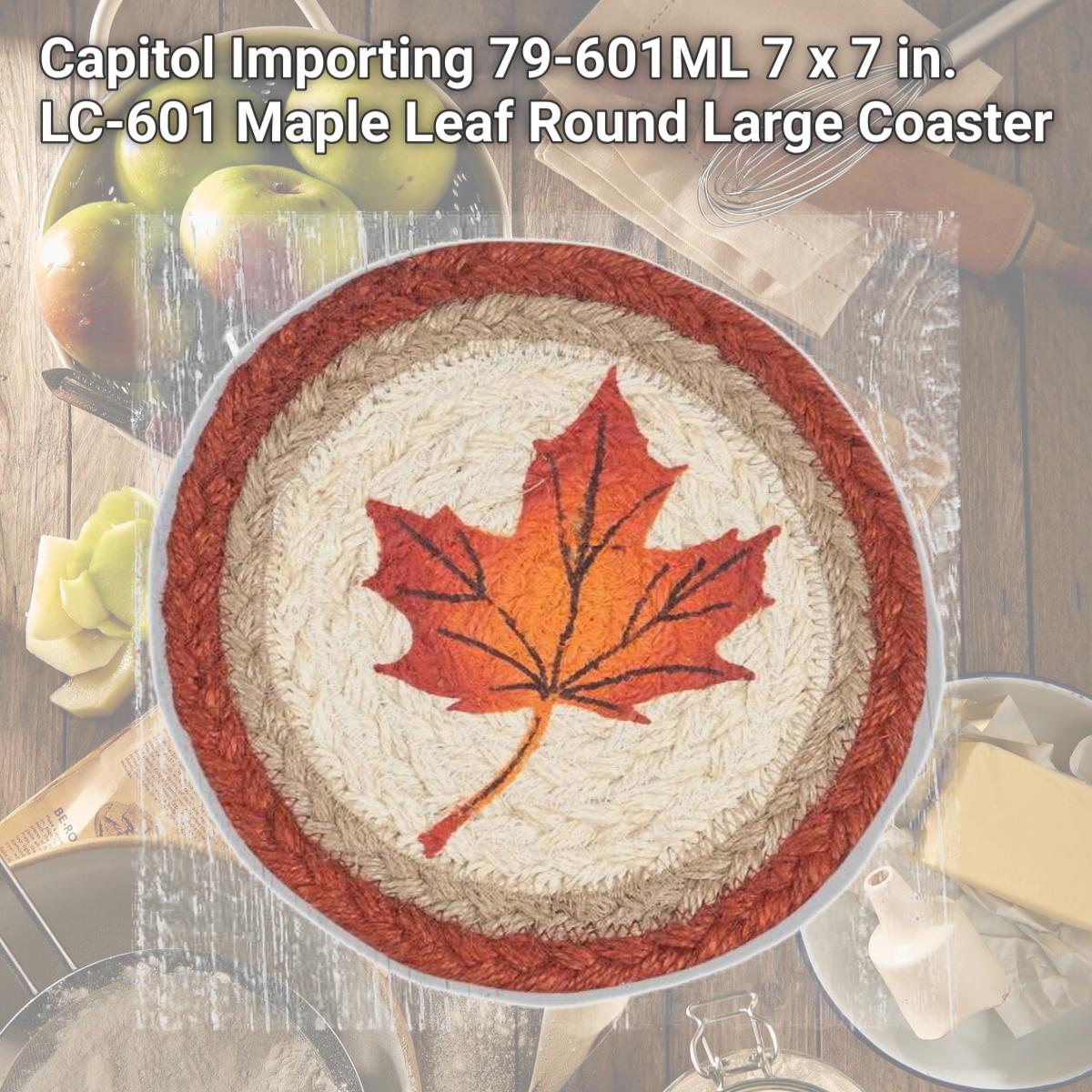 Picture of Capitol Importing 79-601ML 7 x 7 in. LC-601 Maple Leaf Round Large Coaster