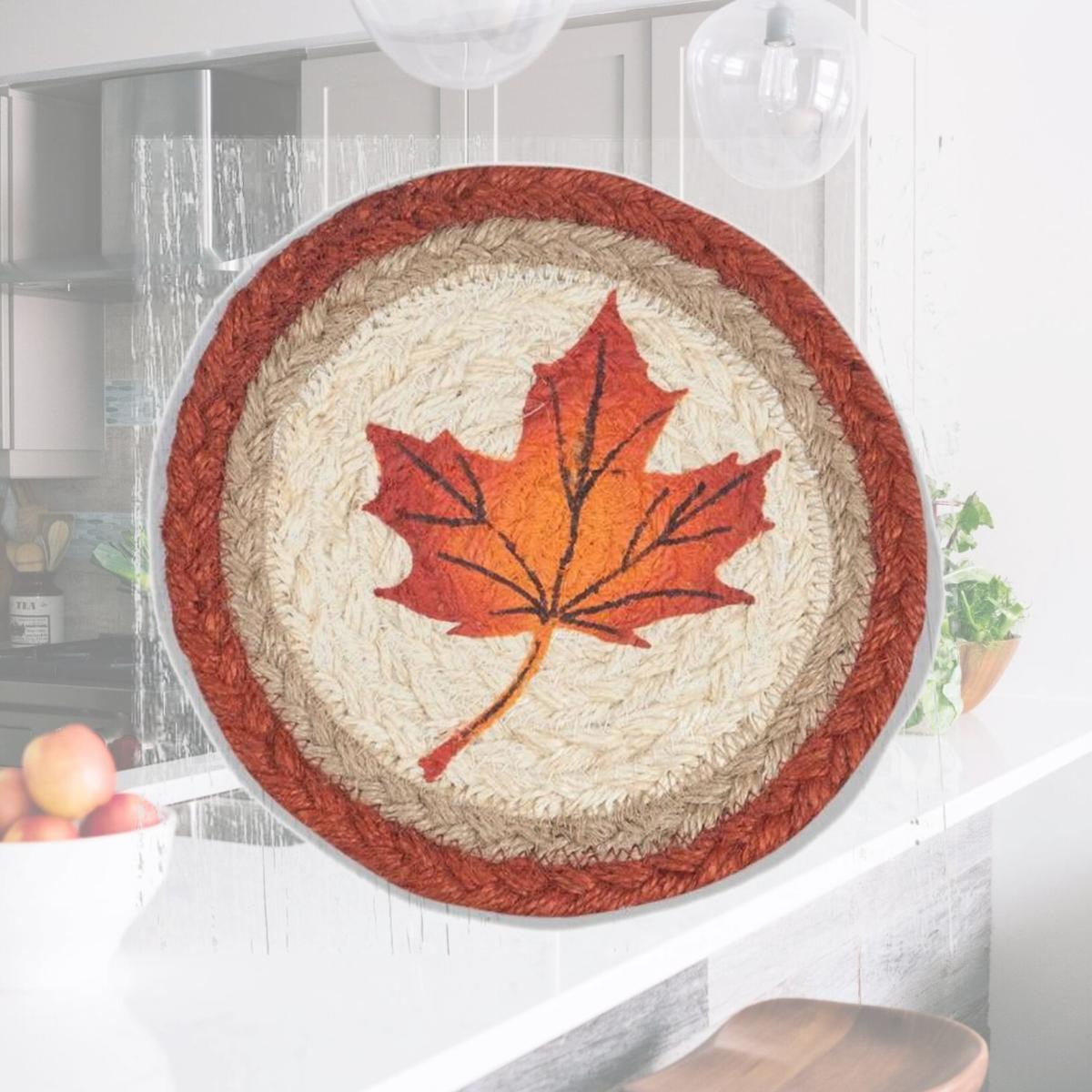 Picture of Capitol Importing 79-601ML 7 x 7 in. LC-601 Maple Leaf Round Large Coaster