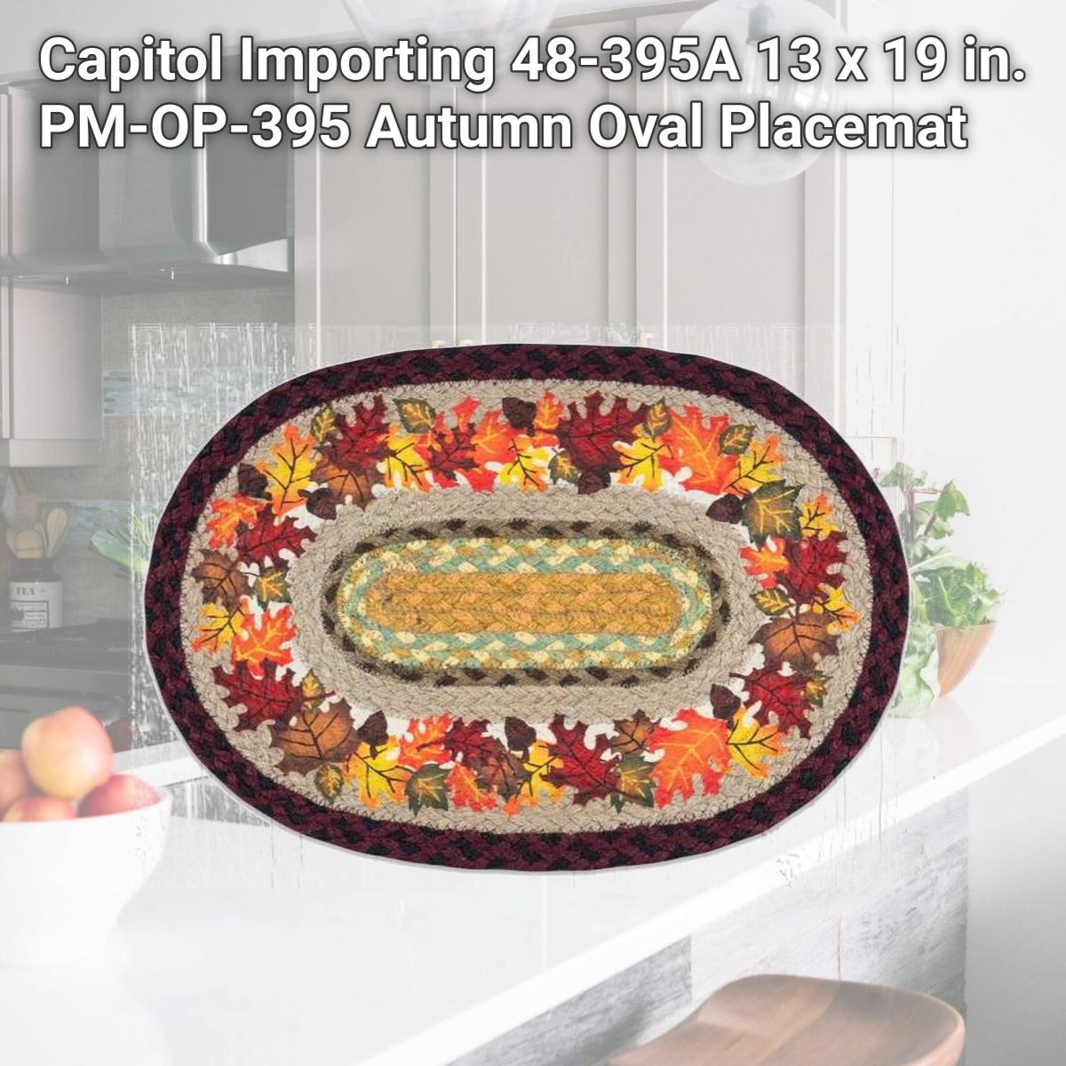 Picture of Capitol Importing 48-395A 13 x 19 in. PM-OP-395 Autumn Oval Placemat