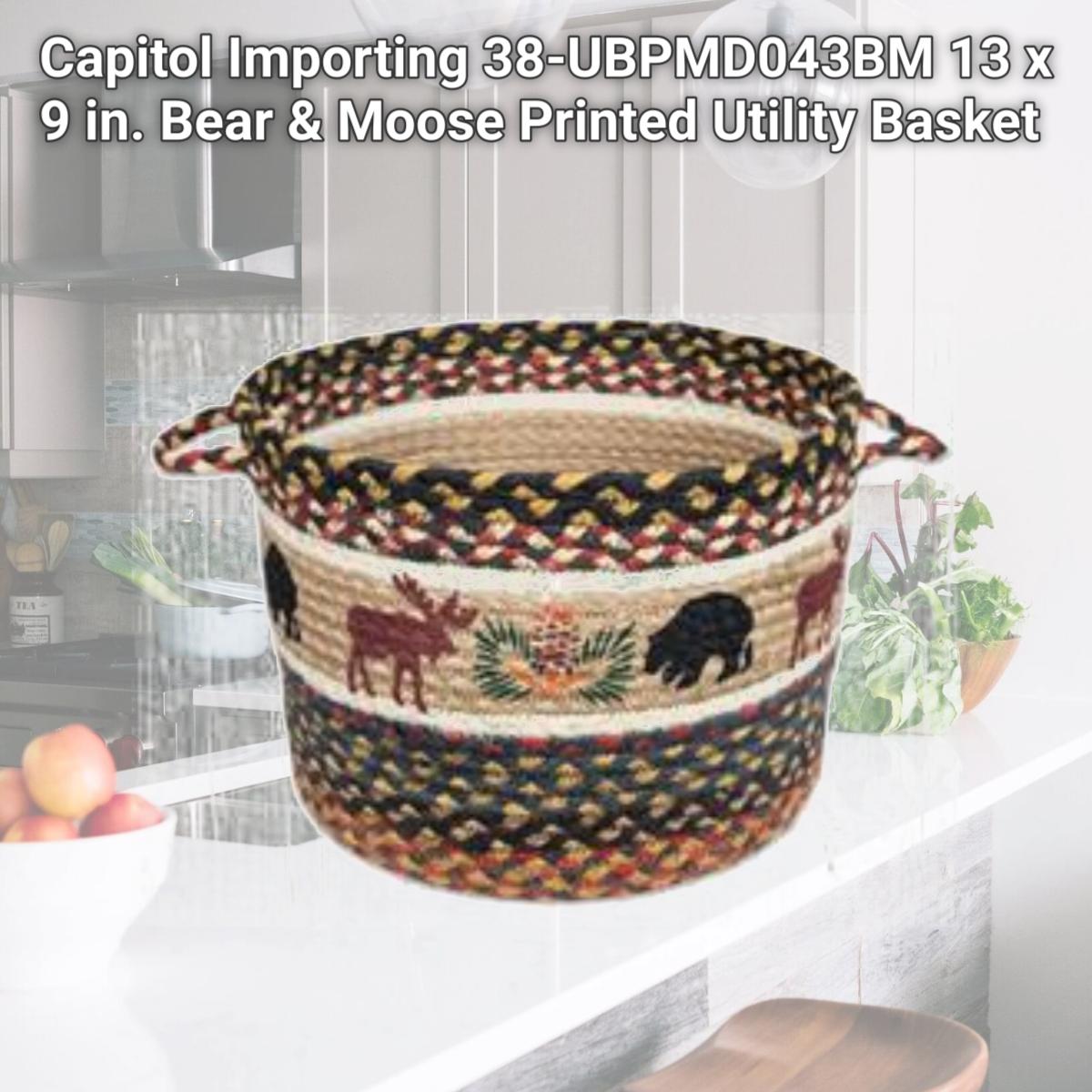 Picture of Capitol Importing 38-UBPMD043BM 13 x 9 in. Bear & Moose Printed Utility Basket