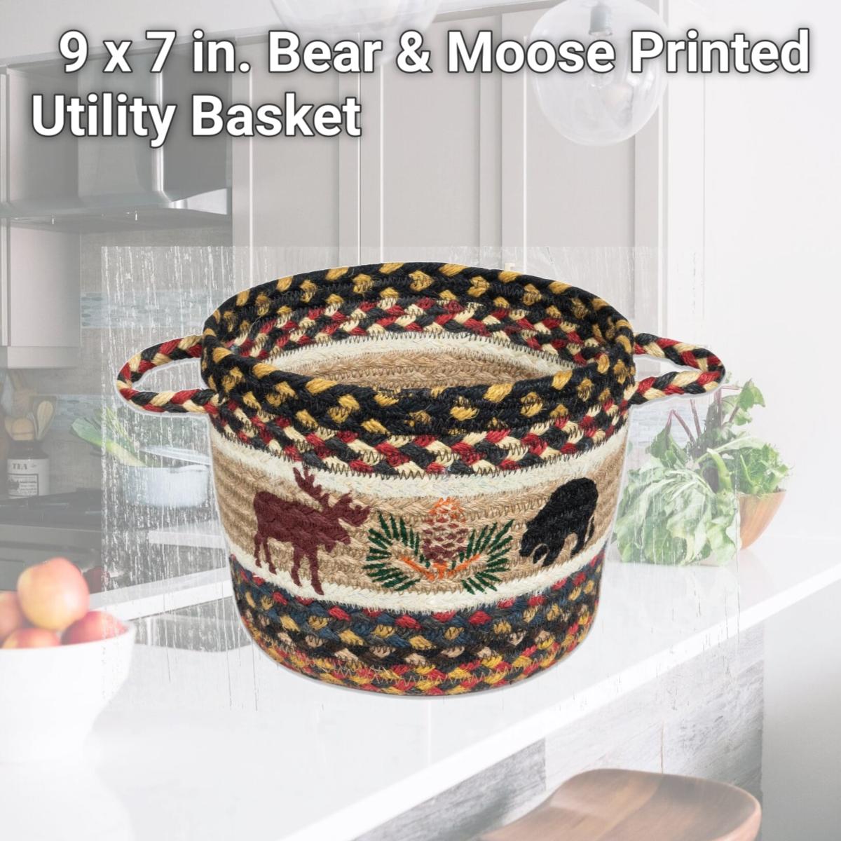 Picture of Capitol Importing 38-UBPSM043BM 9 x 7 in. Bear & Moose Printed Utility Basket