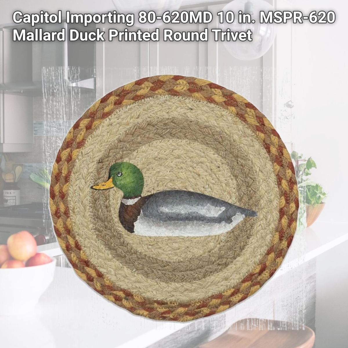 Picture of Capitol Importing 80-620MD 10 in. MSPR-620 Mallard Duck Printed Round Trivet