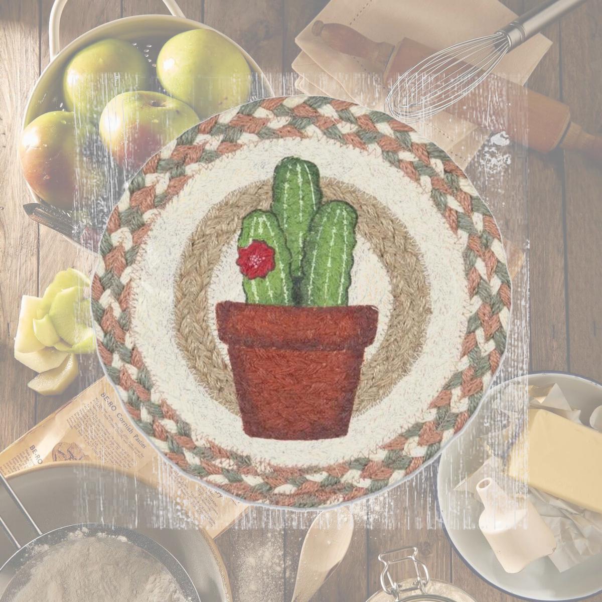 Picture of Capitol Importing 80-661C2 10 in. MSPR-661 Cacti 2 Printed Round Trivet