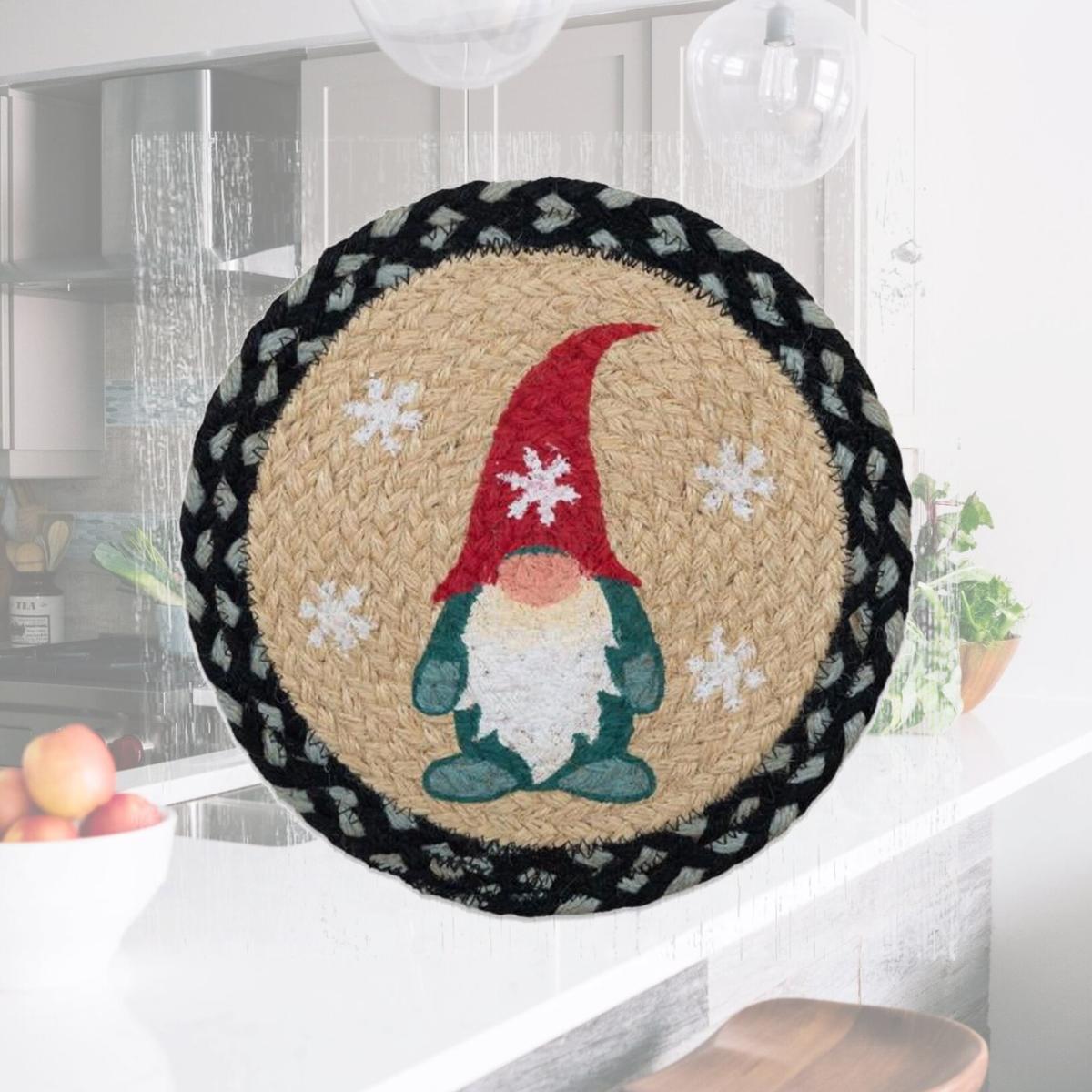 Picture of Capitol Importing 80-701WG 10 x 10 in. MSPR-701 Winter Gnome Printed Round Trivet