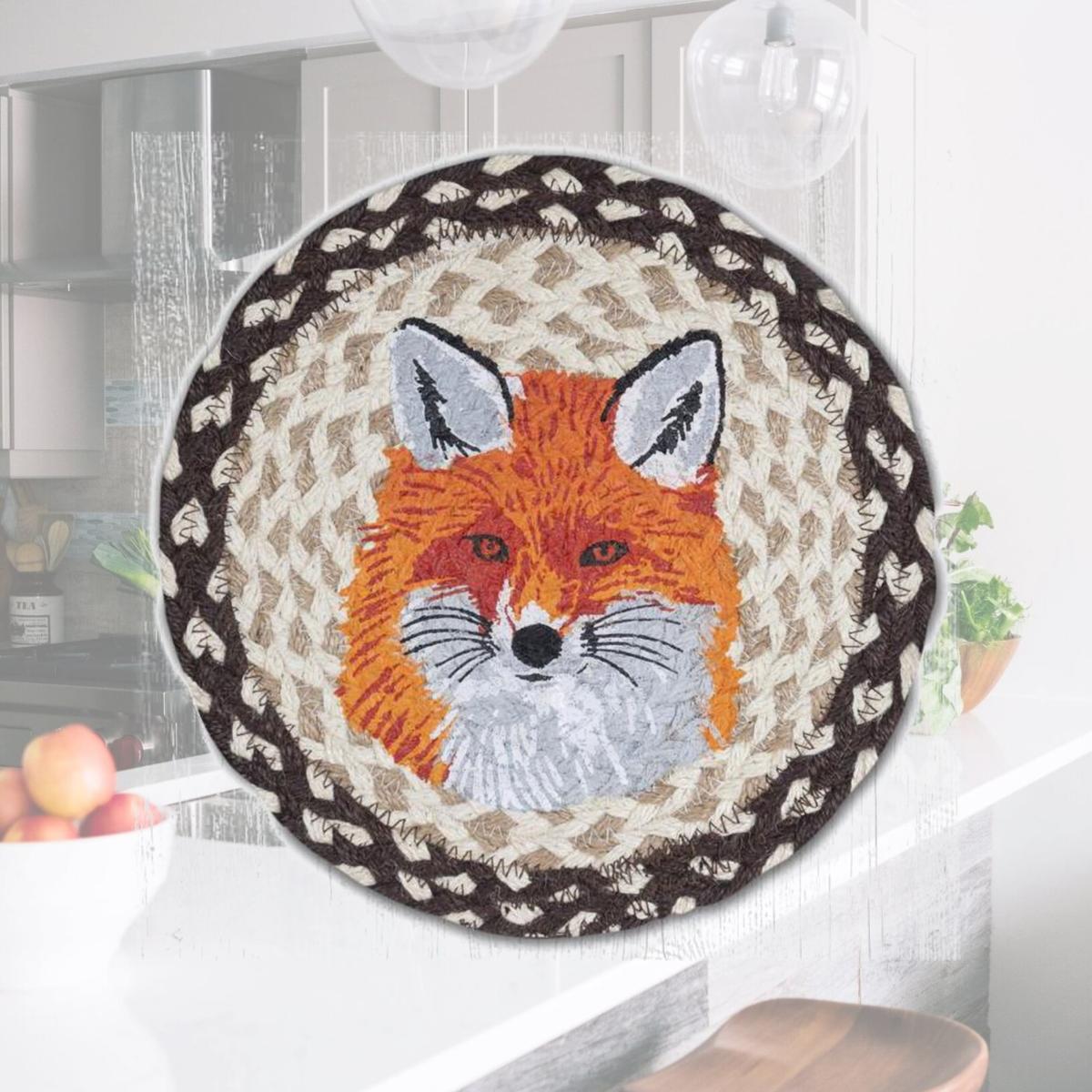 Picture of Capitol Importing 80-130F 10 x 10 in. MSPR-130 Fox Printed Round Trivet