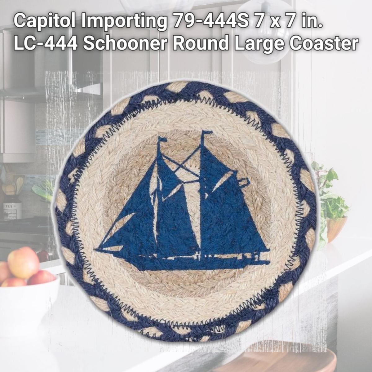 Picture of Capitol Importing 79-444S 7 x 7 in. LC-444 Schooner Round Large Coaster