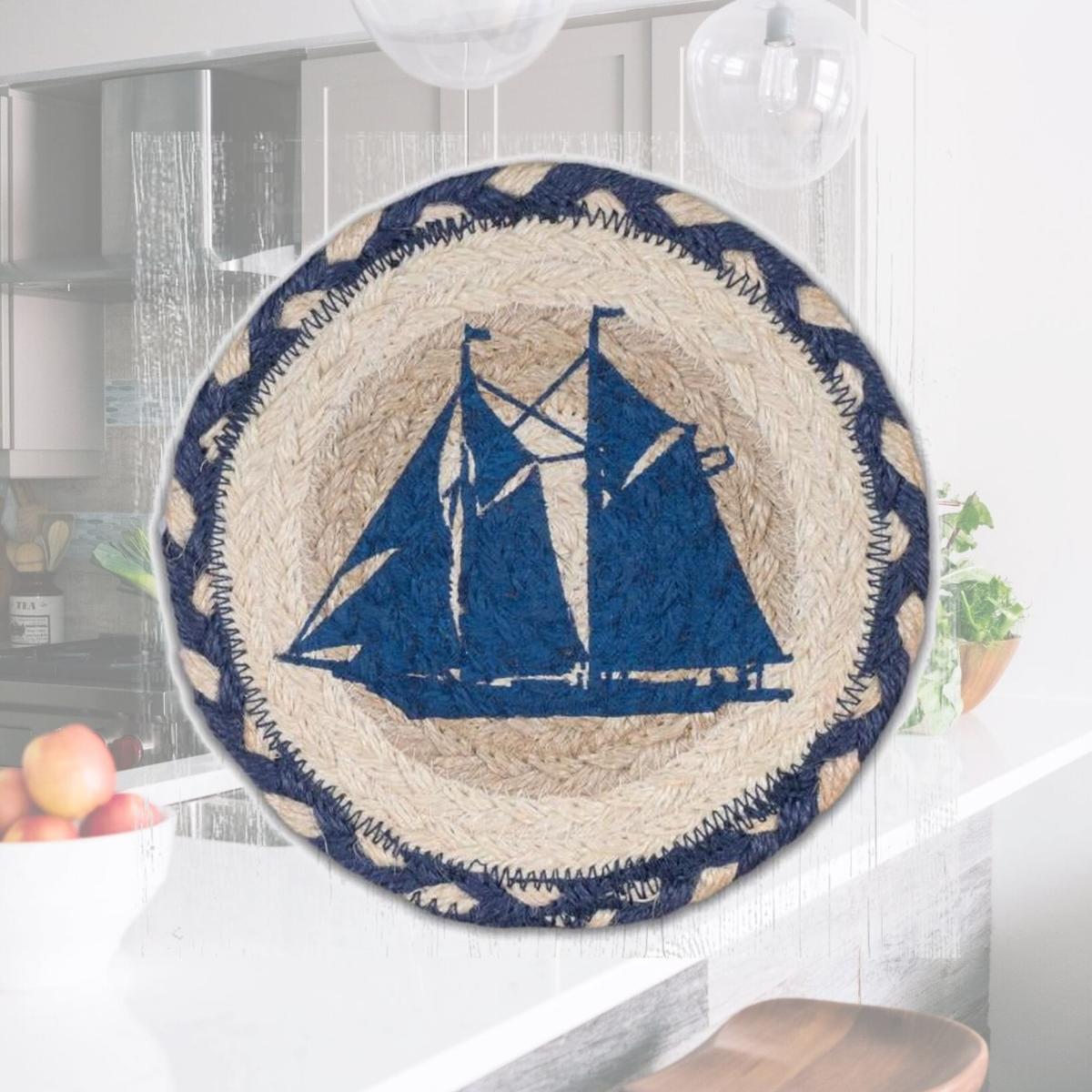 Picture of Capitol Importing 79-444S 7 x 7 in. LC-444 Schooner Round Large Coaster