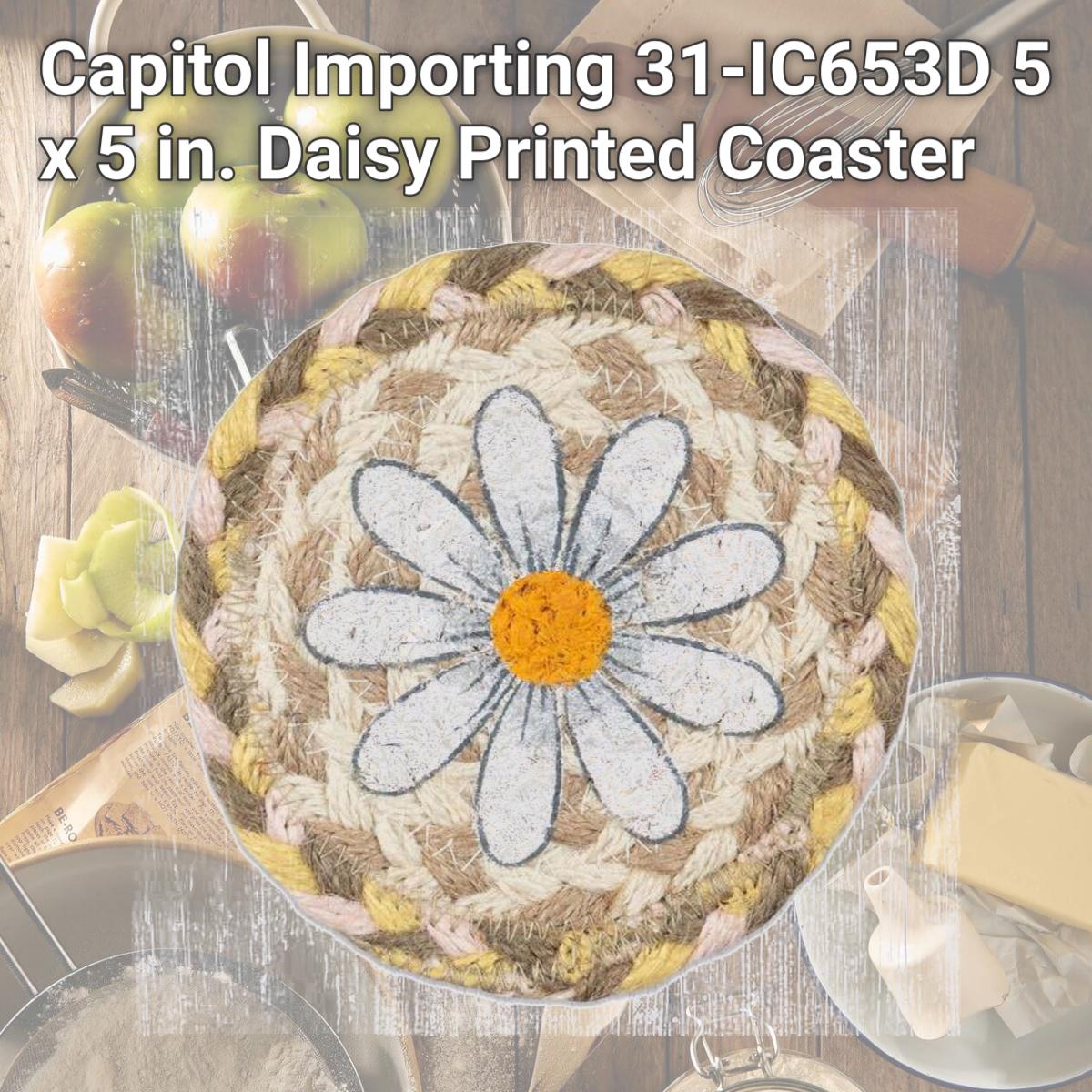 Picture of Capitol Importing 31-IC653D 5 x 5 in. Daisy Printed Coaster