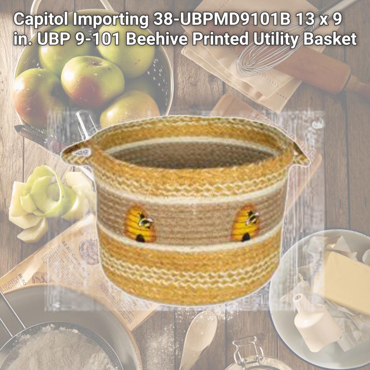 Picture of Capitol Importing 38-UBPMD9101B 13 x 9 in. UBP 9-101 Beehive Printed Utility Basket