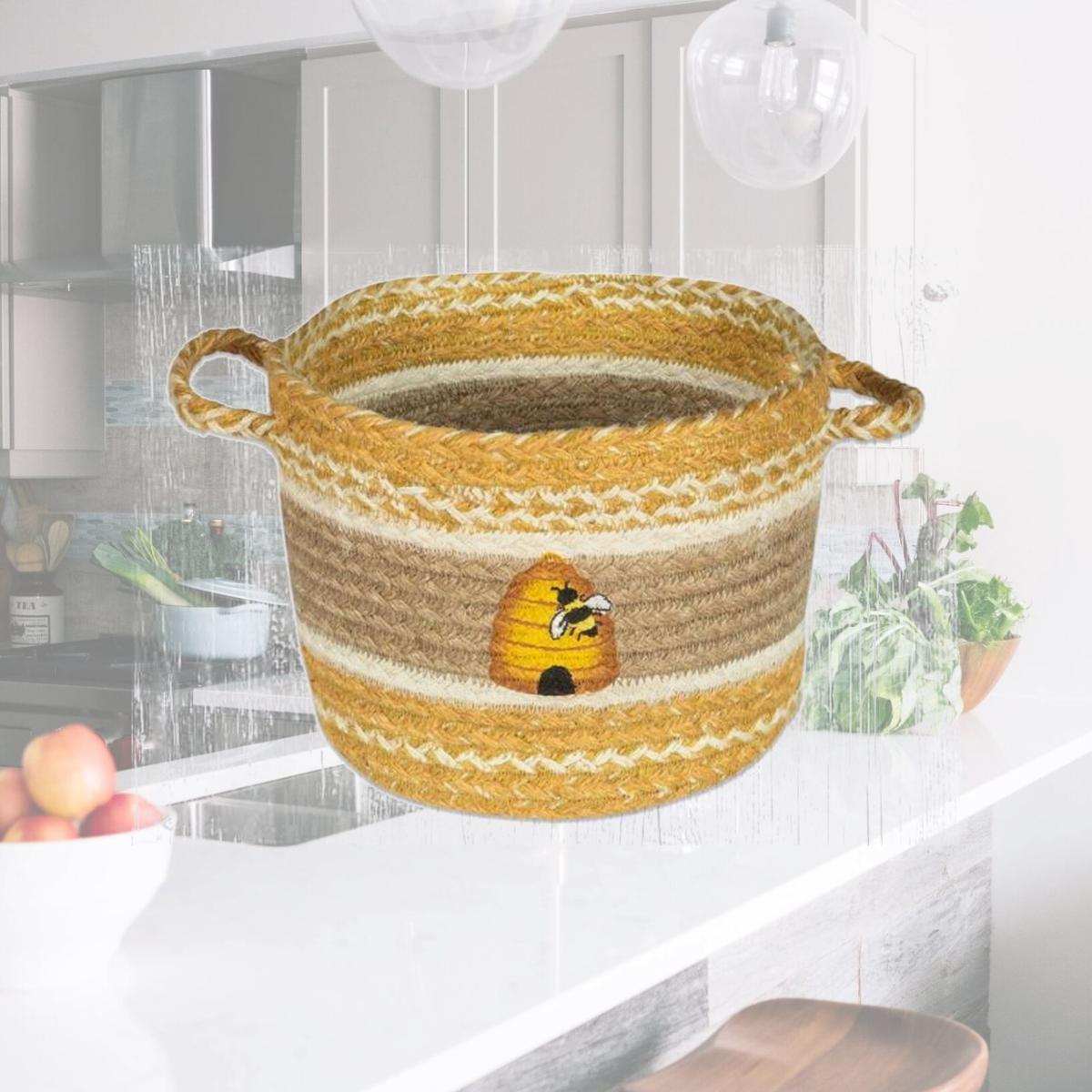 Picture of Capitol Importing 38-UBPSM9101B 9 x 7 in. Beehive Printed Utility Basket