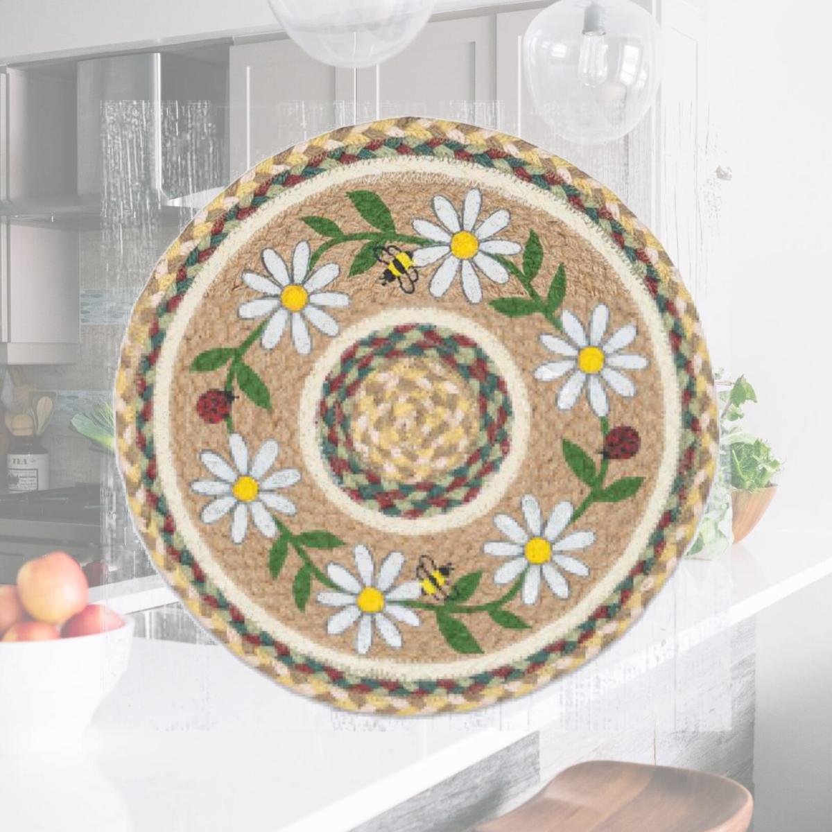 Picture of Capitol Importing 57-653D 15 x 15 in. PM-RP-653 Daisy Printed Round Placemat
