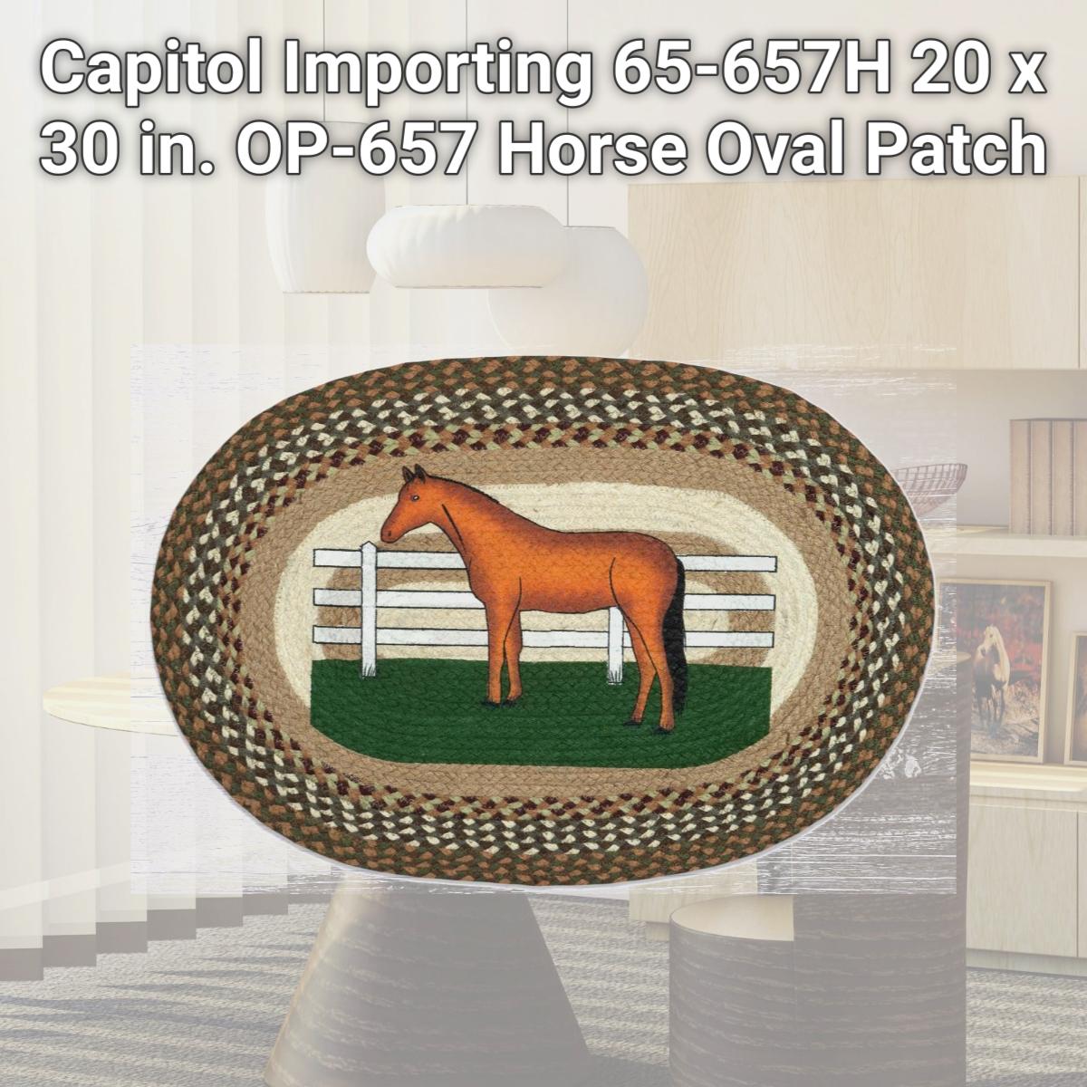Picture of Capitol Importing 65-657H 20 x 30 in. OP-657 Horse Oval Patch