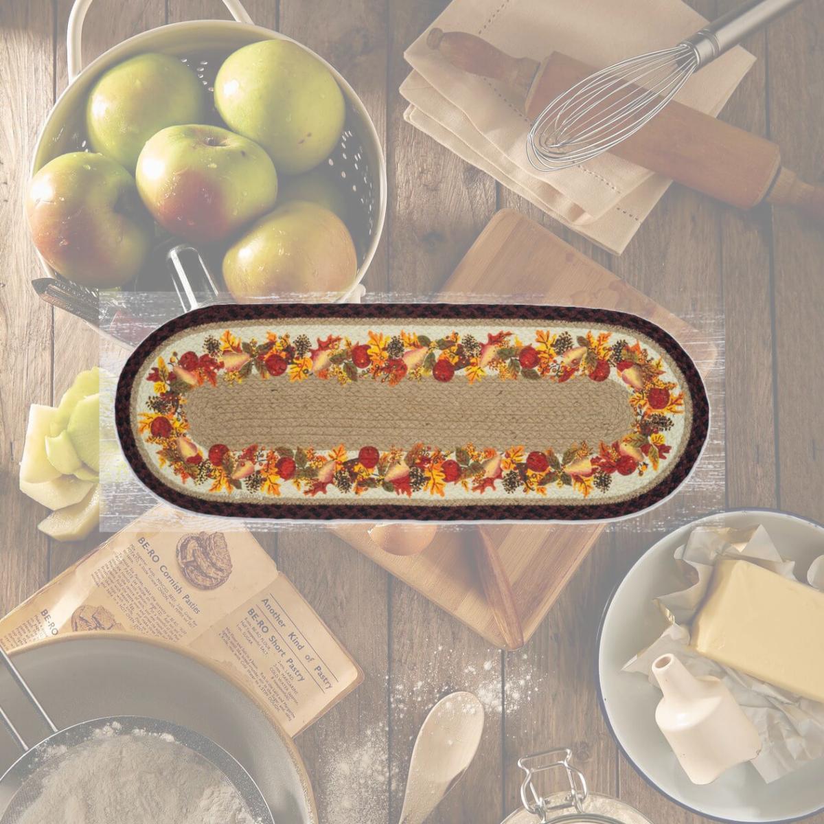 Picture of Capitol Importing 68-431AW 13 x 36 in. Autumn Wreath Oval Table Runner