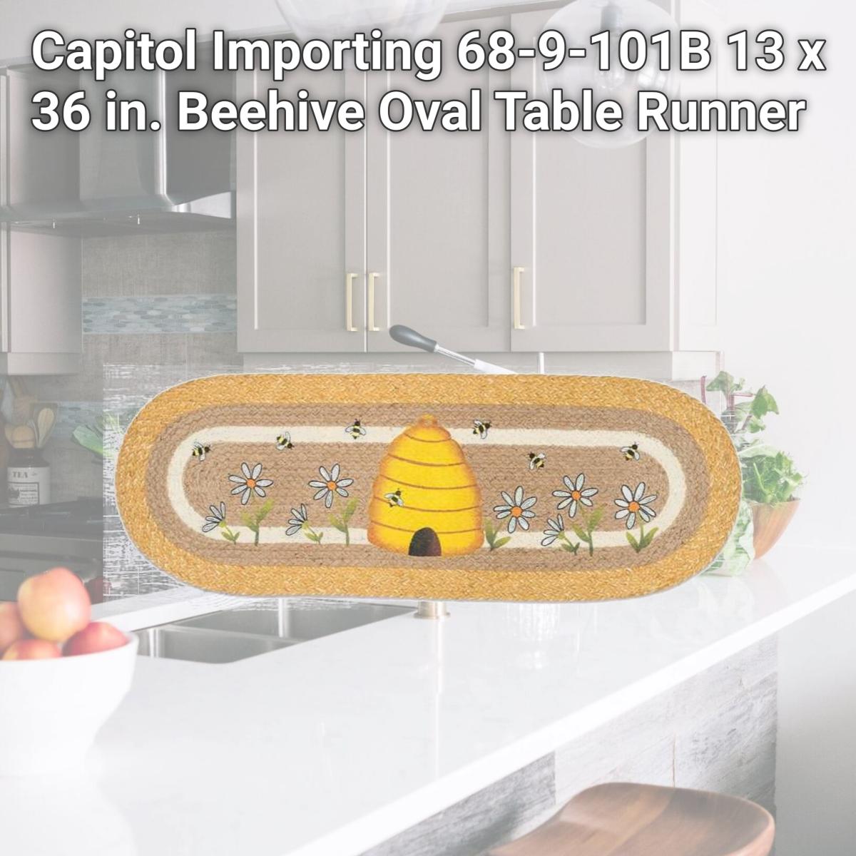 Picture of Capitol Importing 68-9-101B 13 x 36 in. Beehive Oval Table Runner