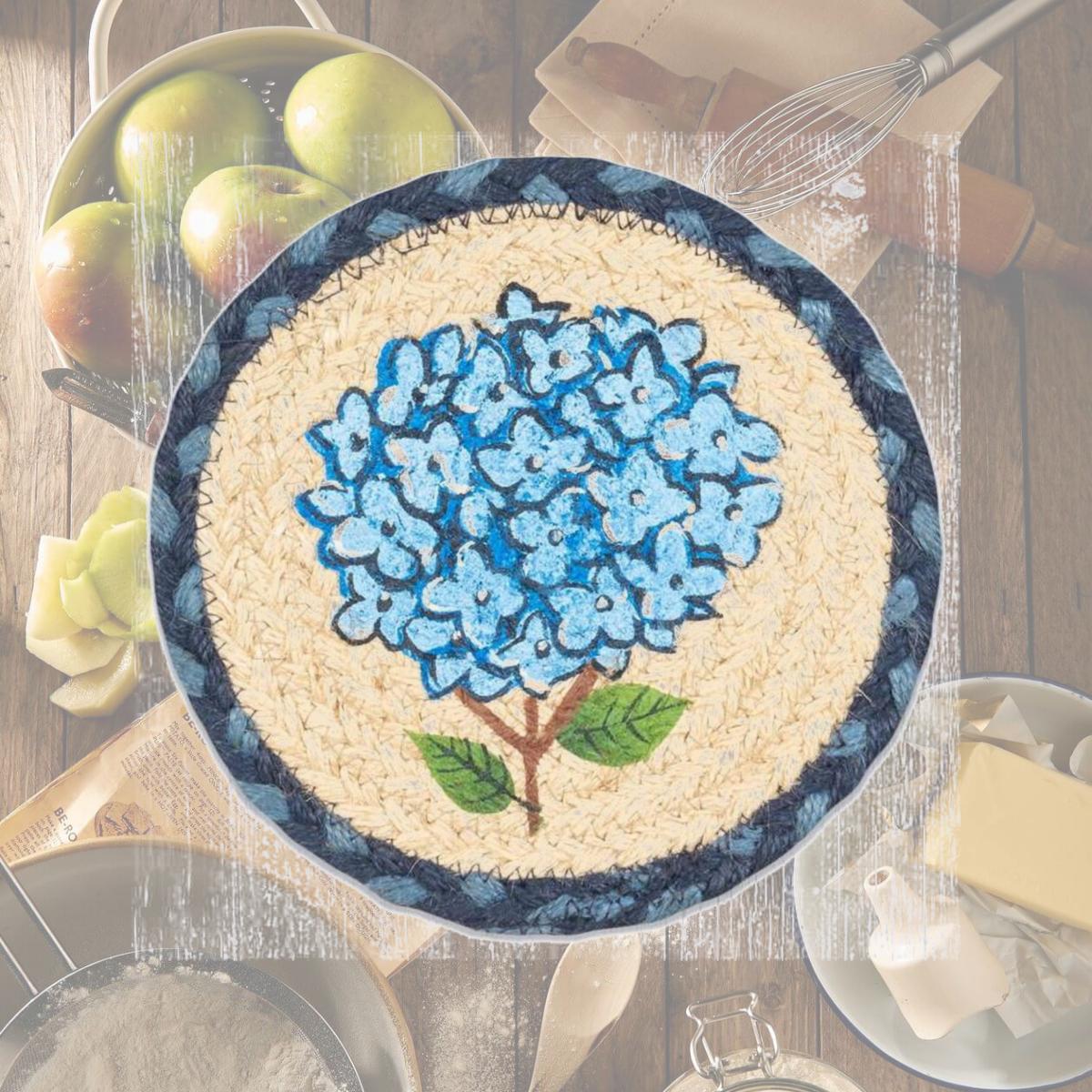 Picture of Capitol Importing 79-362BH 7 x 7 in. LC-362 Blue Hydrangea Round Large Coaster