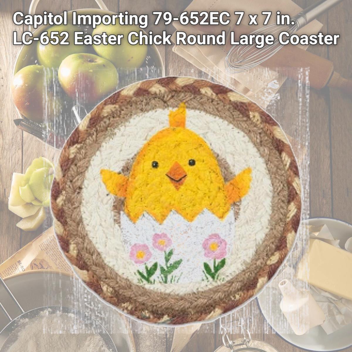 Picture of Capitol Importing 79-652EC 7 x 7 in. LC-652 Easter Chick Round Large Coaster