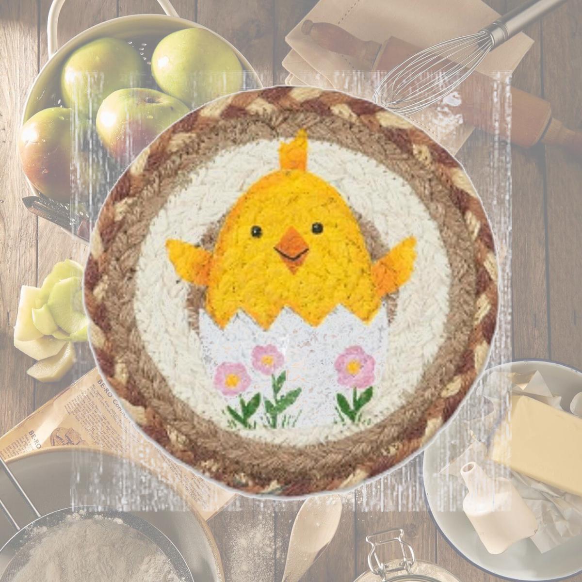 Picture of Capitol Importing 79-652EC 7 x 7 in. LC-652 Easter Chick Round Large Coaster