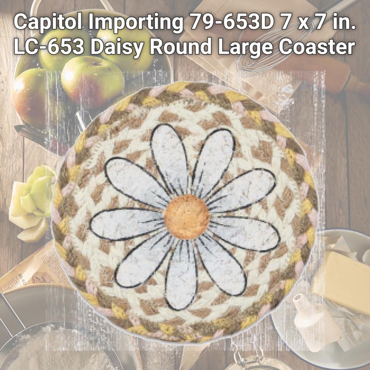 Picture of Capitol Importing 79-653D 7 x 7 in. LC-653 Daisy Round Large Coaster