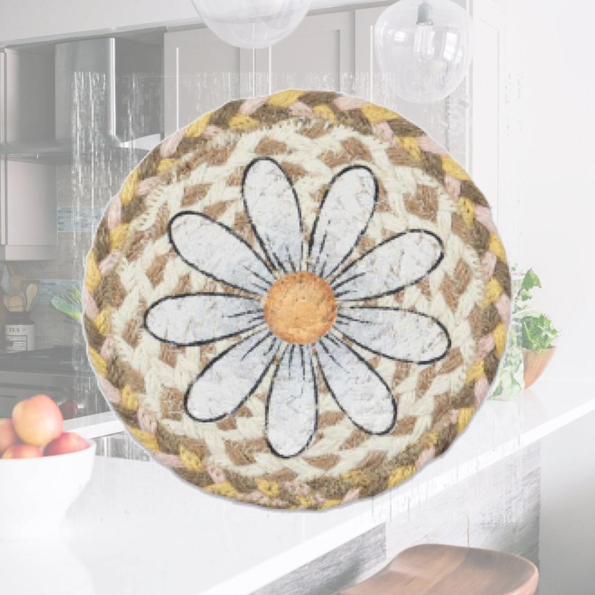 Picture of Capitol Importing 79-653D 7 x 7 in. LC-653 Daisy Round Large Coaster