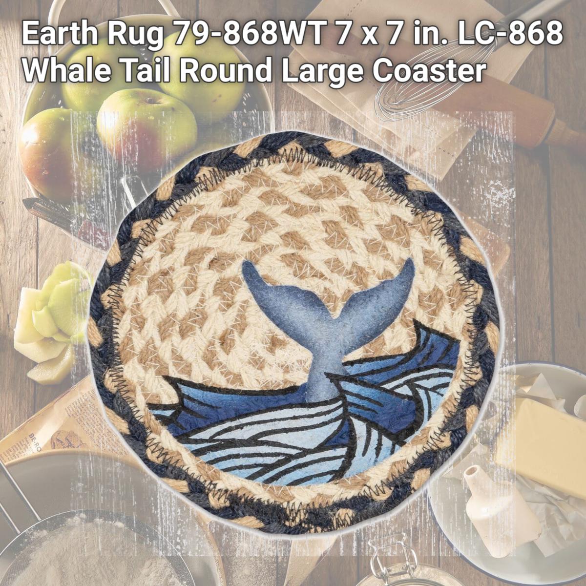 Picture of Earth Rug 79-868WT 7 x 7 in. LC-868 Whale Tail Round Large Coaster