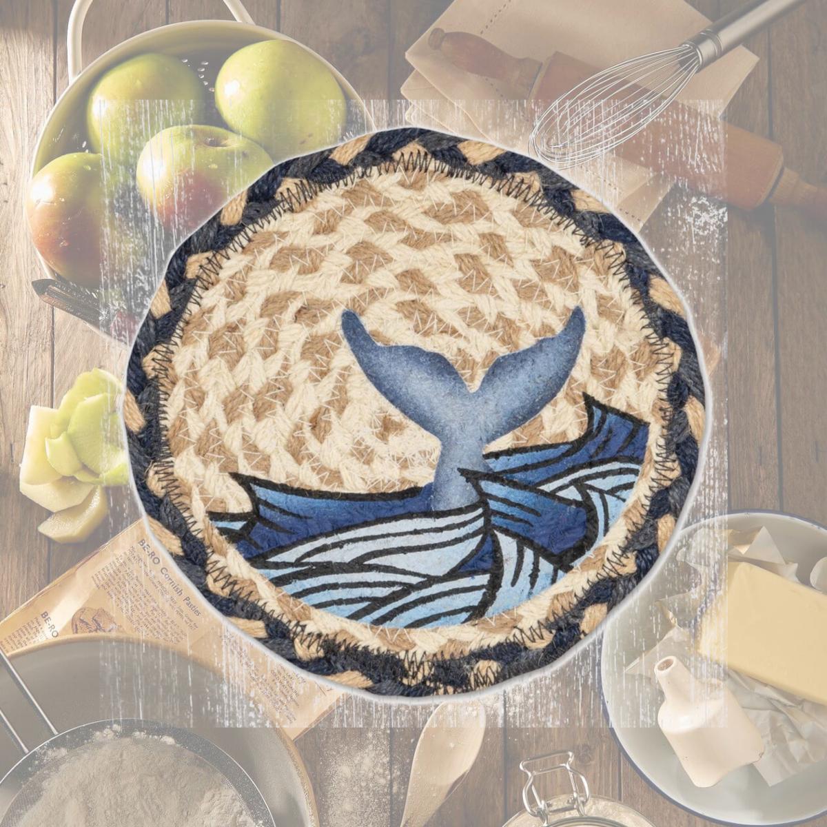 Picture of Earth Rug 79-868WT 7 x 7 in. LC-868 Whale Tail Round Large Coaster