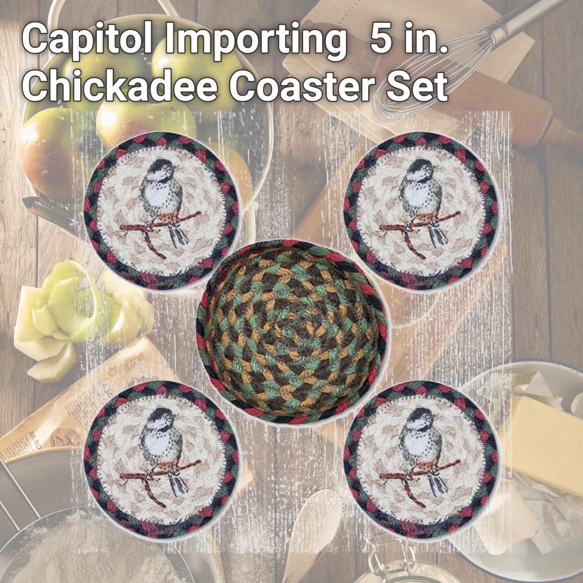 Picture of Capitol Importing 29-CB081C 5 in. Chickadee Coaster Set