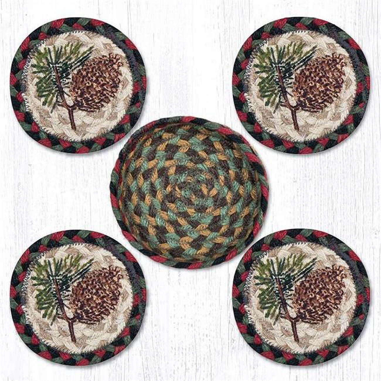 Capitol Importing 29-cb081p 5 In. Pinecone Coaster Set