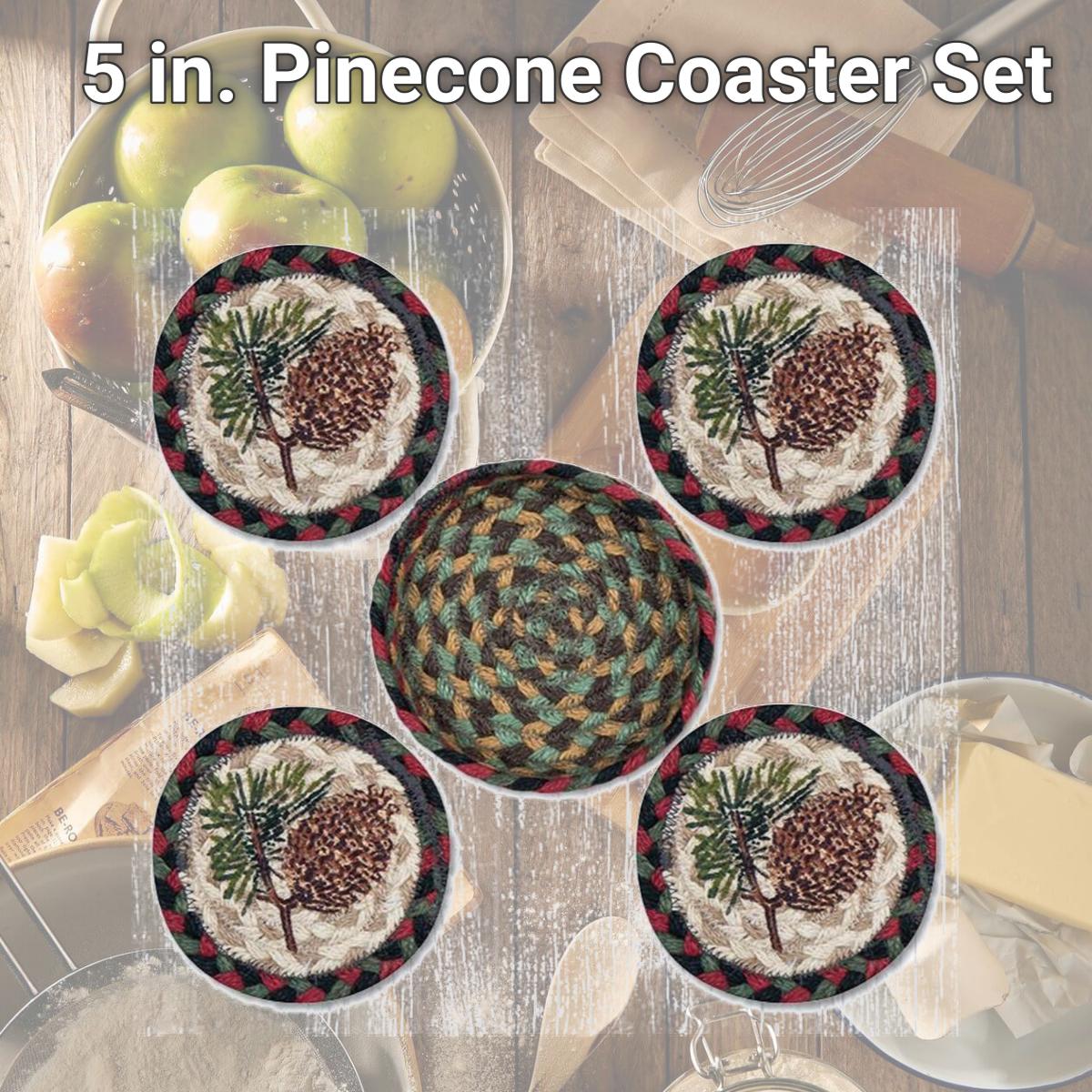 Picture of Capitol Importing 29-CB081P 5 in. Pinecone Coaster Set