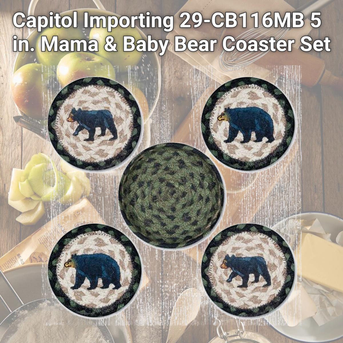 Picture of Capitol Importing 29-CB116MB 5 in. Mama & Baby Bear Coaster Set