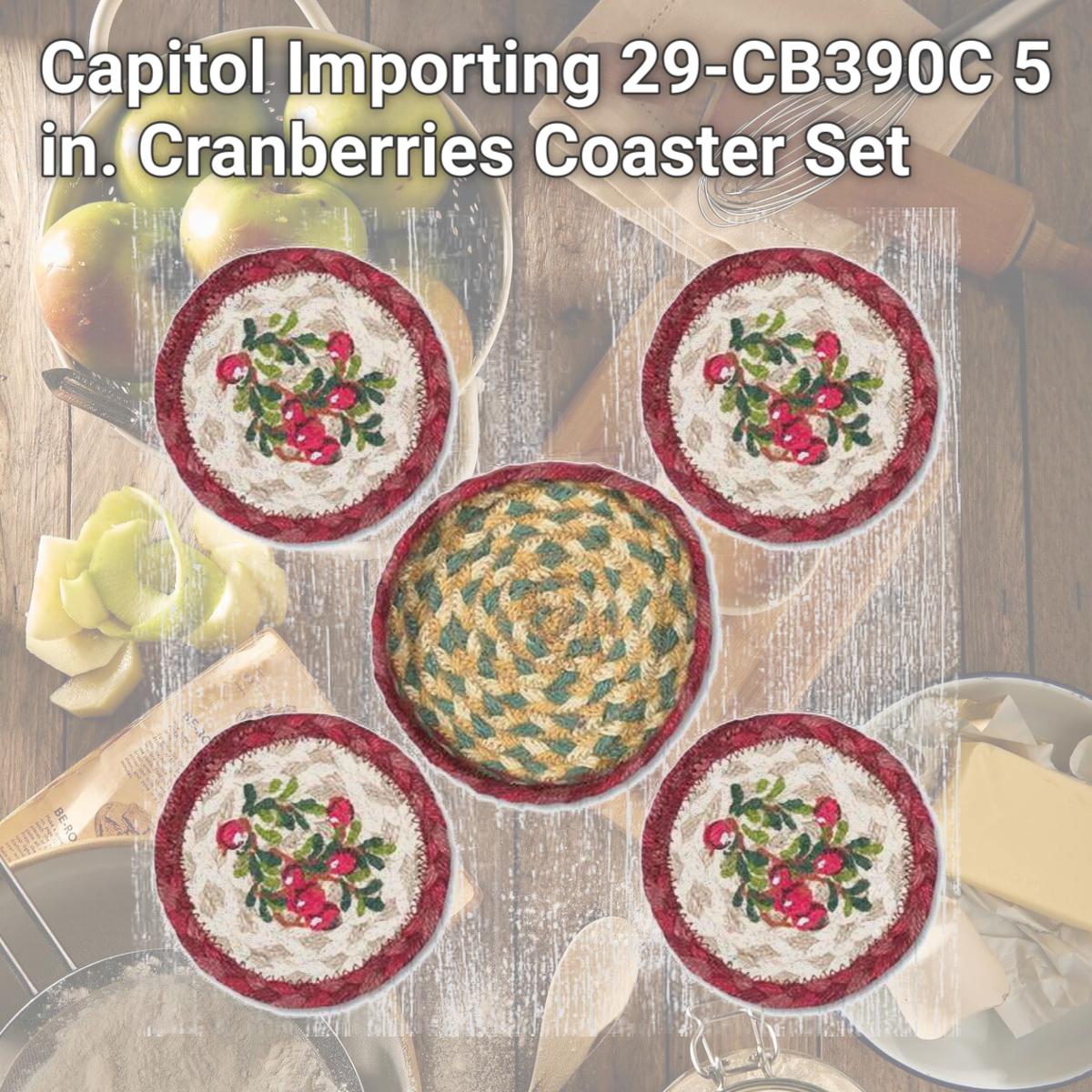 Picture of Capitol Importing 29-CB390C 5 in. Cranberries Coaster Set