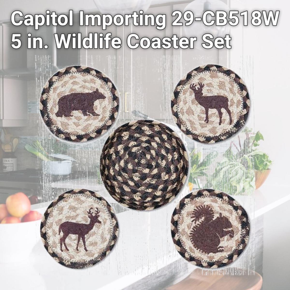 Picture of Capitol Importing 29-CB518W 5 in. Wildlife Coaster Set