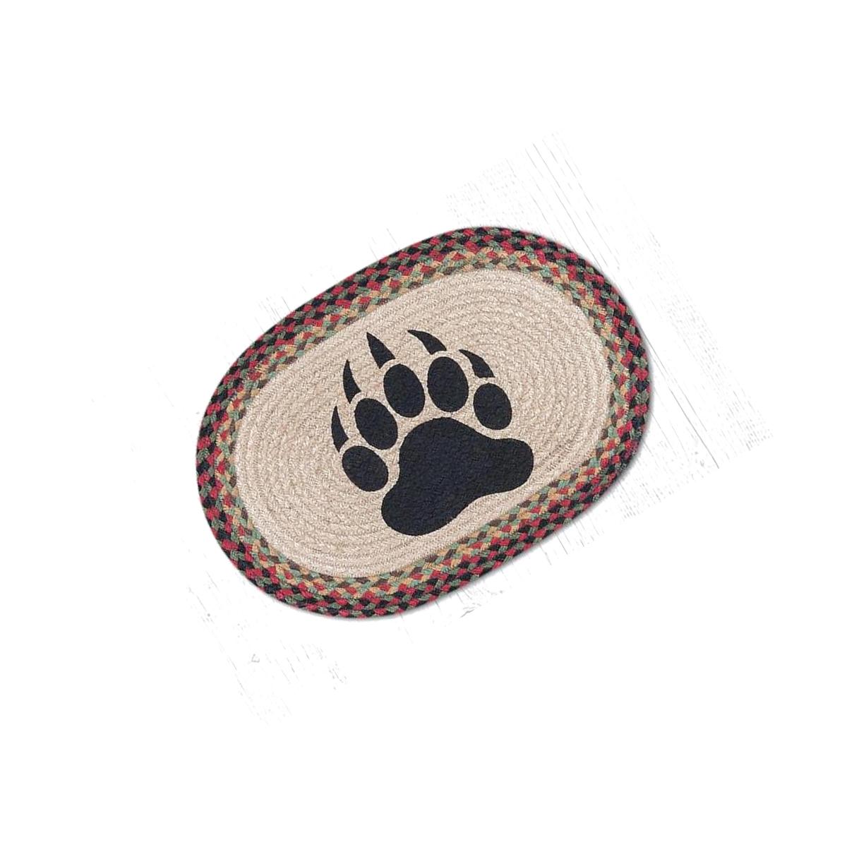 Picture of Capitol Importing 48-081BP 13 x 19 in. Bear Paw Printed Oval Placemat