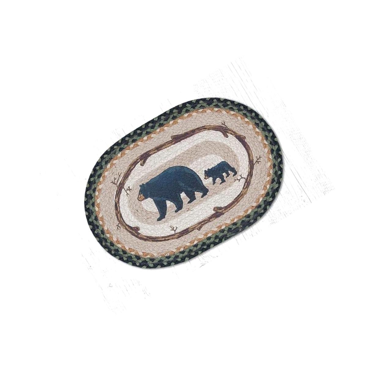 Picture of Capitol Importing 48-116MB 13 x 19 in. Mama & Baby Bear Oval Printed Placemat