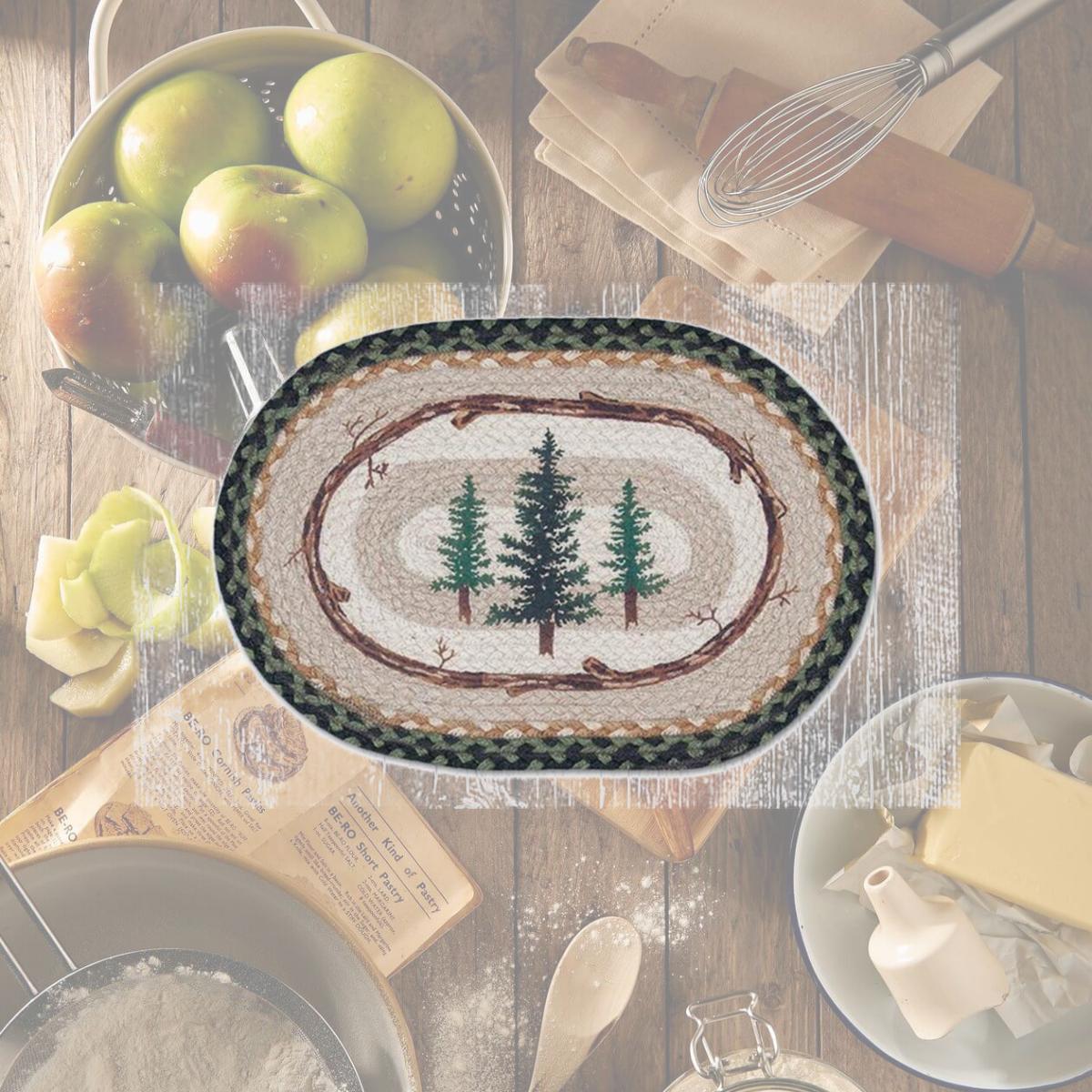 Picture of Capitol Importing 48-116TT 13 x 19 in. Tall Timbers Oval Printed Placemat