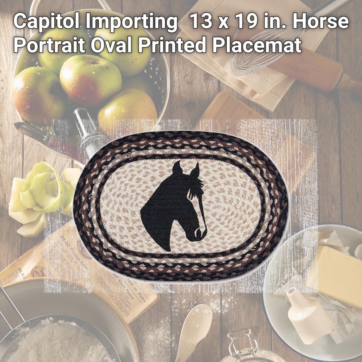 Picture of Capitol Importing 48-313HP 13 x 19 in. Horse Portrait Oval Printed Placemat