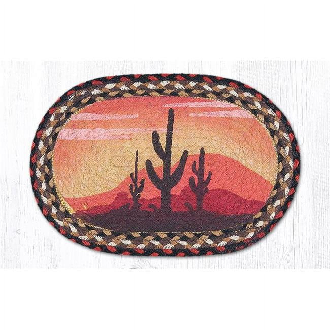 Capitol Importing 81-319ds Desert Sunset Printed Swatch Oval Rug, 10 X 15 In.