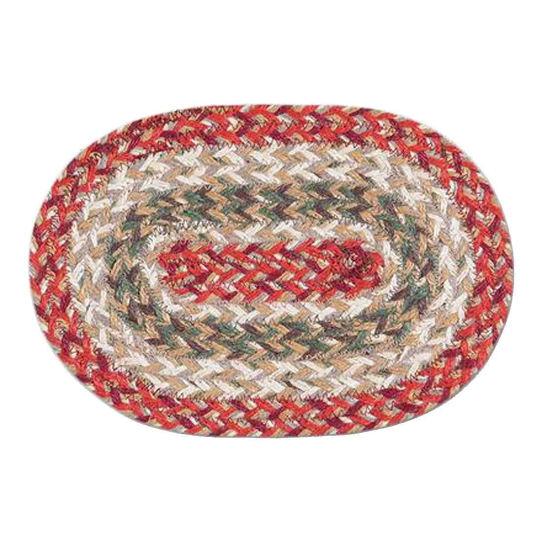 Capitol Importing 01-924 Olive Miniature Swatch Oval Rug, 7.5 X 11 In.