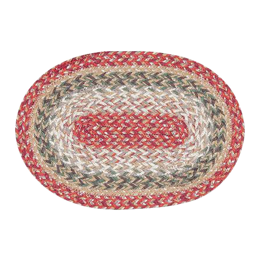 Capitol Importing 01-992 Sage Miniature Swatch Oval Rug, 7.5 X 11 In.