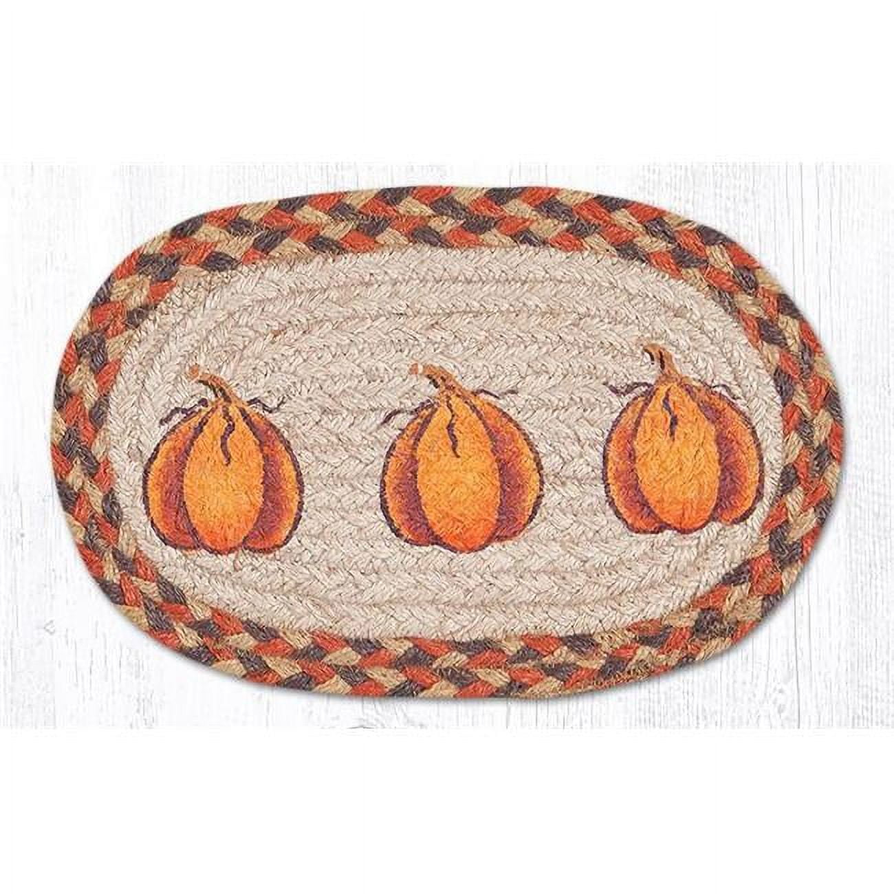 Capitol Importing 01-222hp Harvest Pumpkin Printed Swatch Oval Rug, 7.5 X 11 In.