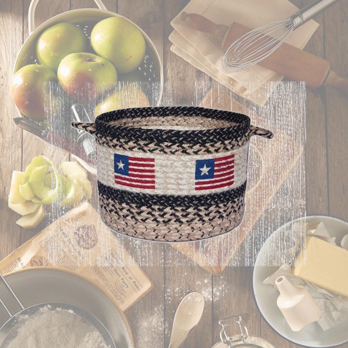 Picture of Capitol Importing 38-UBPMD91032OF Original Flag Craft-Spun Utility Jute Braided Medium Baskets, 13 x 9 in.