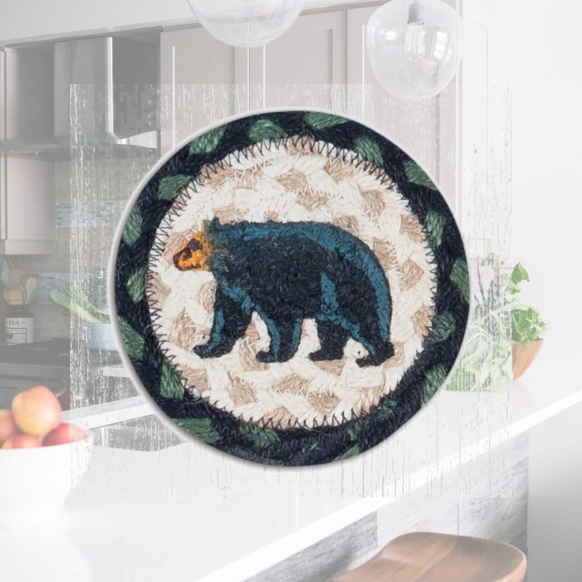 Picture of Capitol Importing 31-IC116MB 5 in. Jute Round Mama Bear Printed Coaster