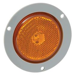 2.5 In. Round Led Amber Clearance Light With Mounting Flange