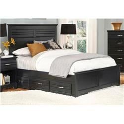 Works 507853 19 X 66 X 3 In. Wood Panel Footboard, Queen Size - Black