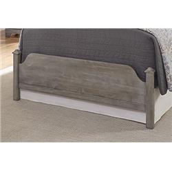 Works 537243 4 By 6 Wood Poster Footboard, Full Size - Grey