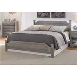 Works 537230 3 By 3 Wood Panel With Headboard, Twin Size - Grey