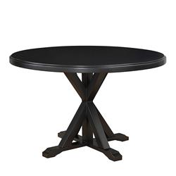 Carolinachairandtable 4848-ab Monet X Base Dining Table, Antique Black