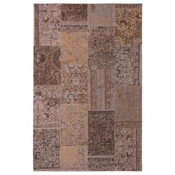 Caricia Home Ch-07-10-100230-v02-5x7 Chloe Low Pile Non Slip Area Rug, Burgandy, Amber & Beige - 5 X 7 Ft.
