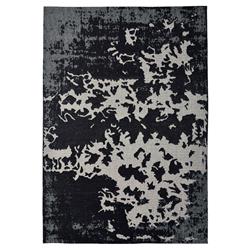Caricia Home Ch-07-10-100440-v01-5x7 Grace Low Pile Non Slip Area Rug, Black & Ivory - 5 X 7 Ft.